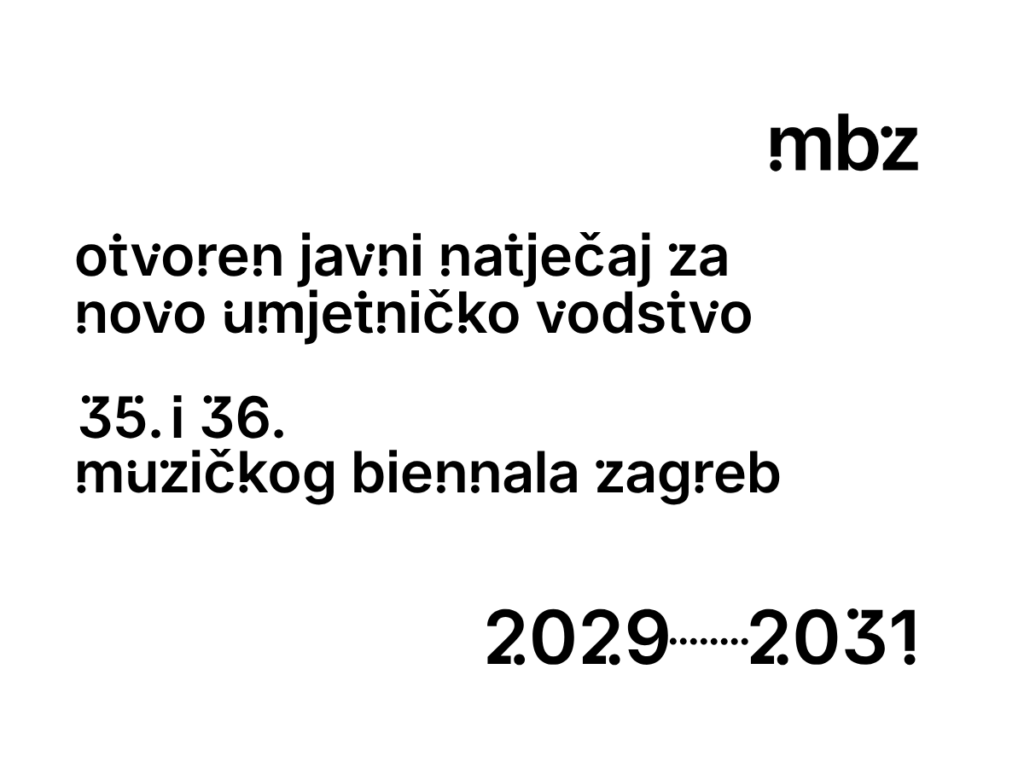 Natječaj za umjetničkog ravnatelja Muzičkog biennala Zagreb