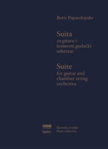 Boris Papandopulo: Suite for Guitar and Chamber String Orchestra – Piano reduction